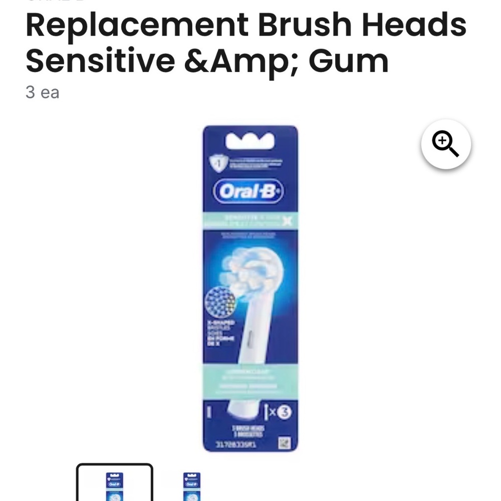 Oral-B brush heads sensitive and gum